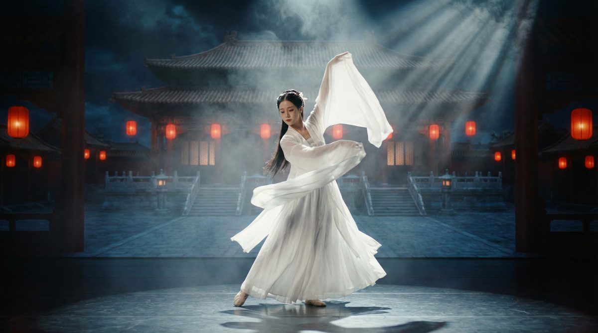 搞黄软件古典舞蹈视频《月下飞天》